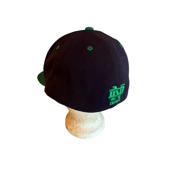 Notre Dame Irish Snapback Hat By Captivating Headgear Embroidered Logo Navy & Gr - Picture 3 of 7